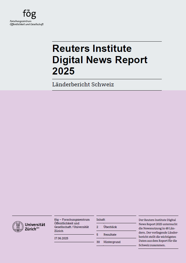 Digital News Report 2025 - Länderbericht Schweiz